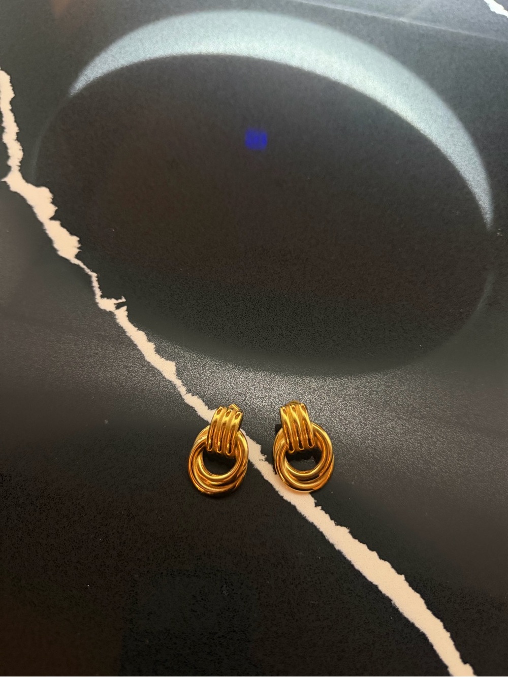 Gold Knot Drop Earrings - Women Jewelry